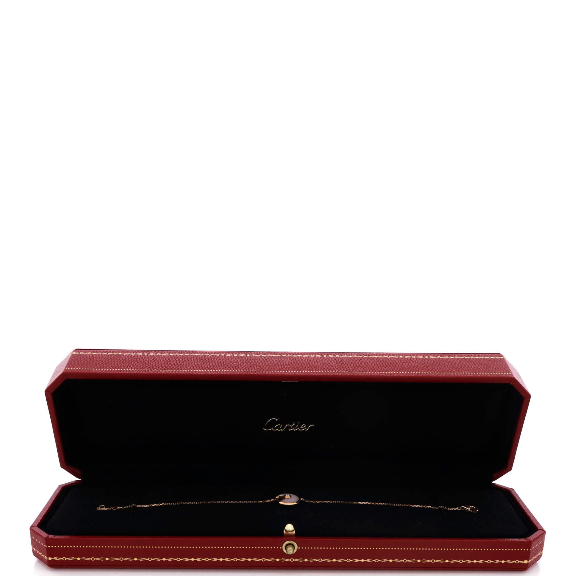 Amulette de Cartier Bracelet 18K Rose Gold with Diamond and Pink Opal XS, Alternate, color, Metallic Gold