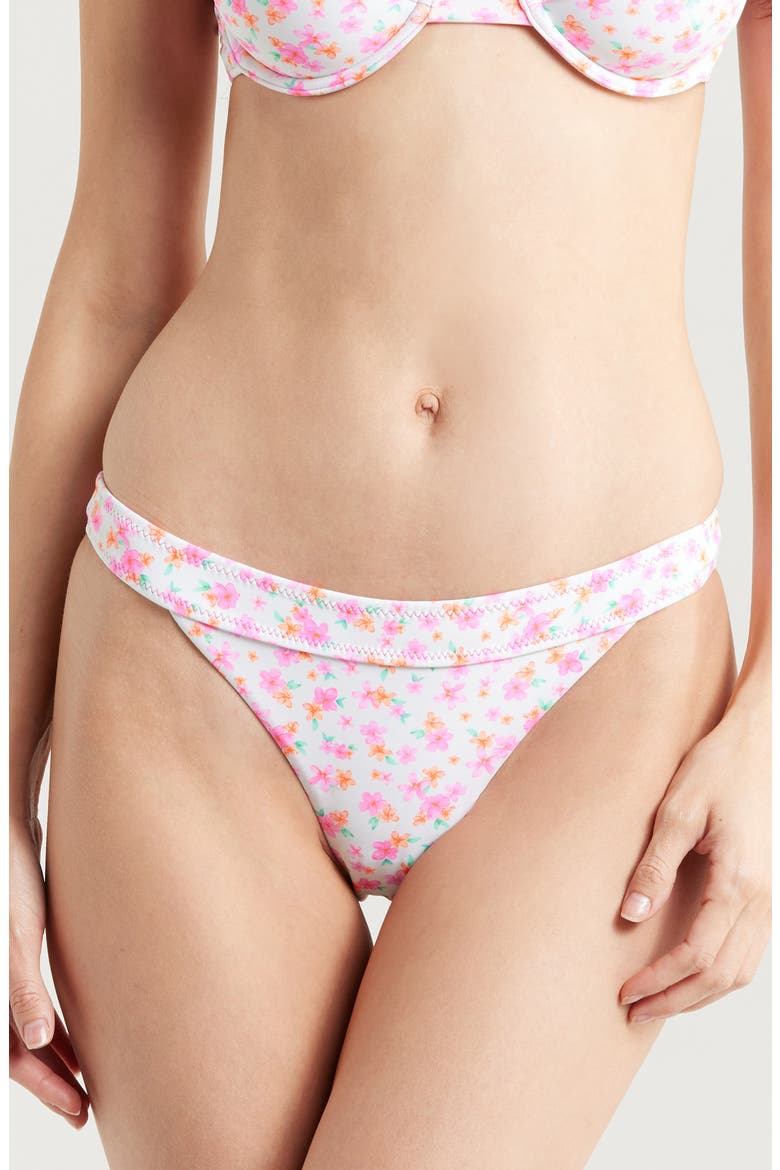 Wide Band Bikini Bottoms, Main, color, FLAMINGO FLORA