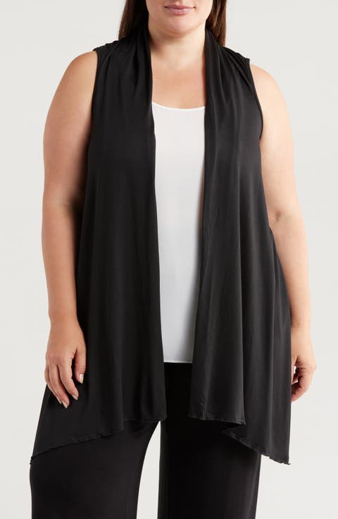 Open Front Sidetail Stretch Vest