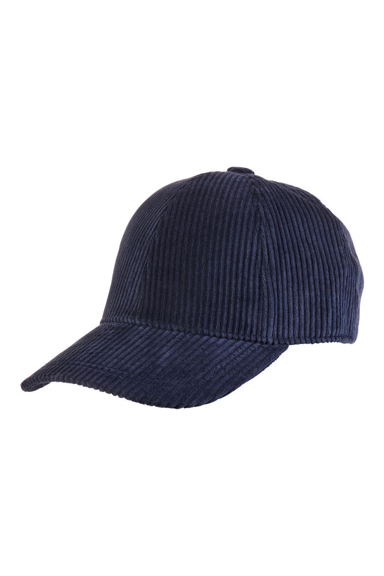 Wide Wale Corduroy Baseball Cap, Alternate, color, NAVY