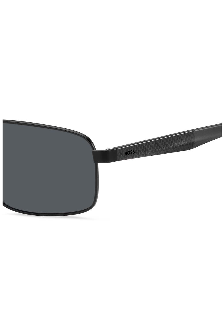 59mm Aviator Sunglasses, Alternate, color, MATTE BLACK GREY