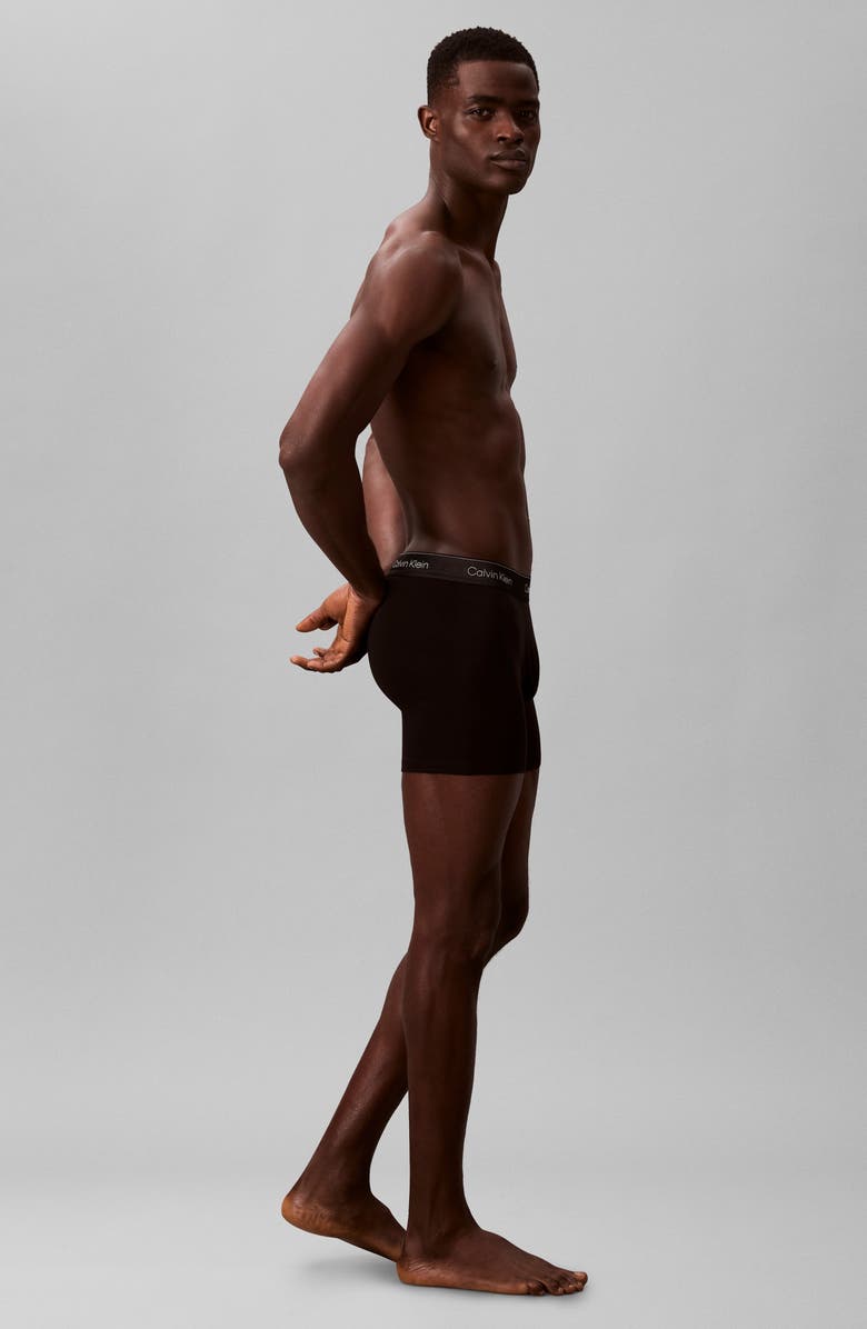 Calvin Klein Icon Stretch Cotton Boxer Briefs, Alternate, color, Black