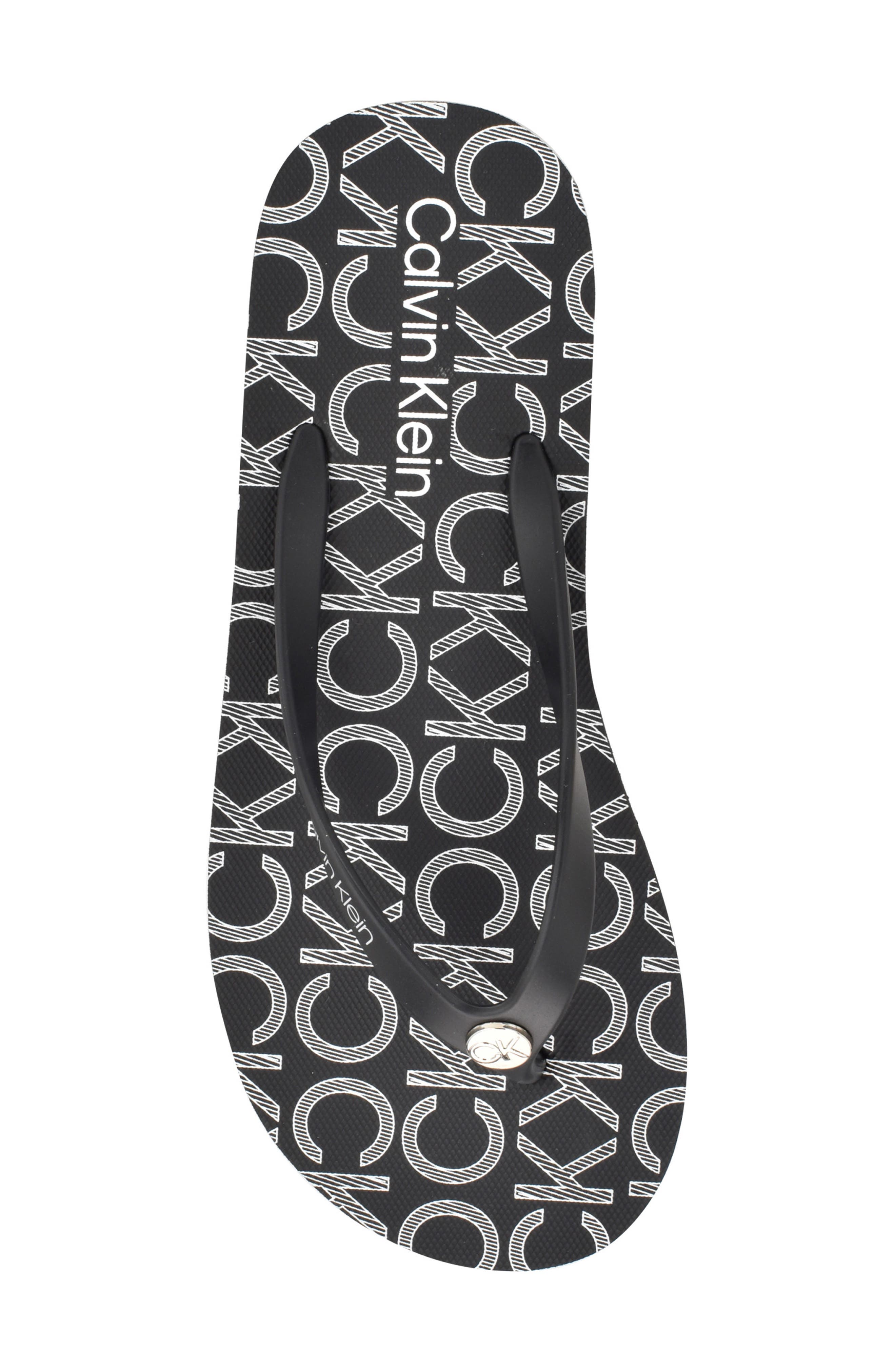 Calvin Klein Sarminya Flip Flop Sandal, Alternate, color, Black