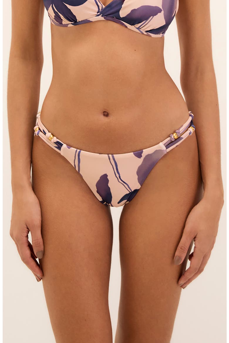 Paige Knotted Bikini Bottoms, Main, color, PINK MULTI