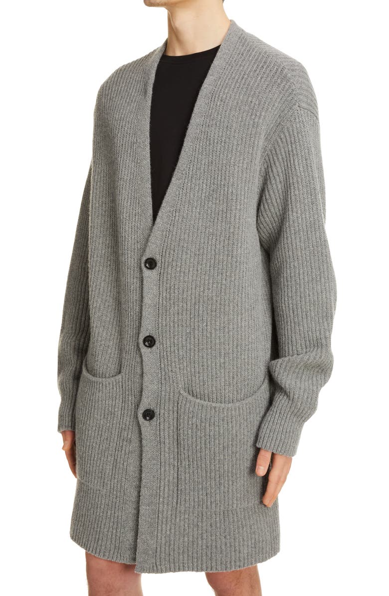 Dries Van Noten Timo Rib Oversize Alpaca & Wool Blend Cardigan, Alternate, color,