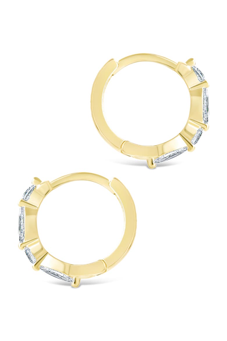 Kensington Cubic Zirconia Hoop Earrings, Alternate, color, GOLD