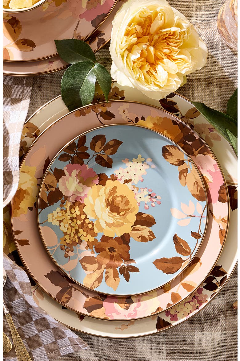 Wild Rose Mauve Enameled Steel Dinner Plate, Alternate, color, MAUVE