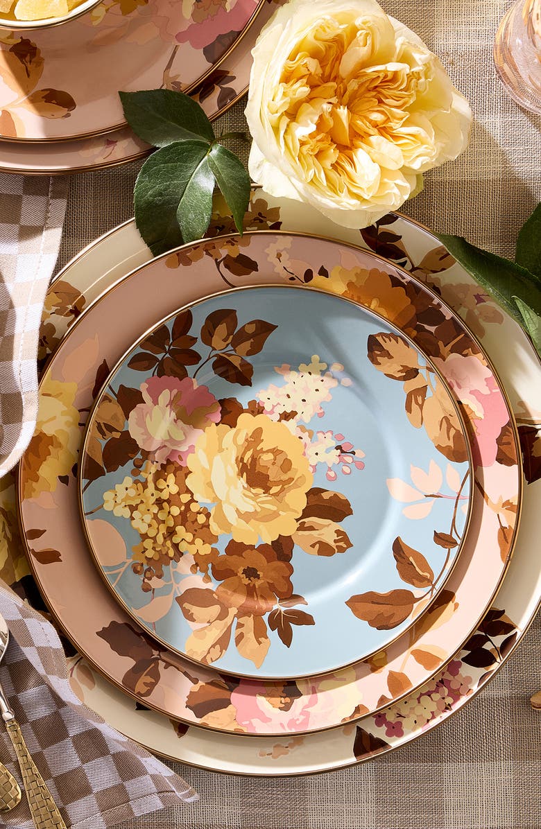 MACKENZIE CHILDS Wild Rose Mauve Enameled Steel Dinner Plate, Alternate, color, Mauve