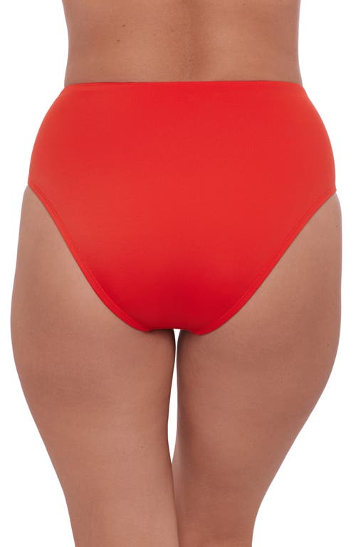 S3 High Waist Classic Swim Bottoms In Scarlet
