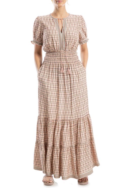 Short Sleeve Tiered Maxi Dress