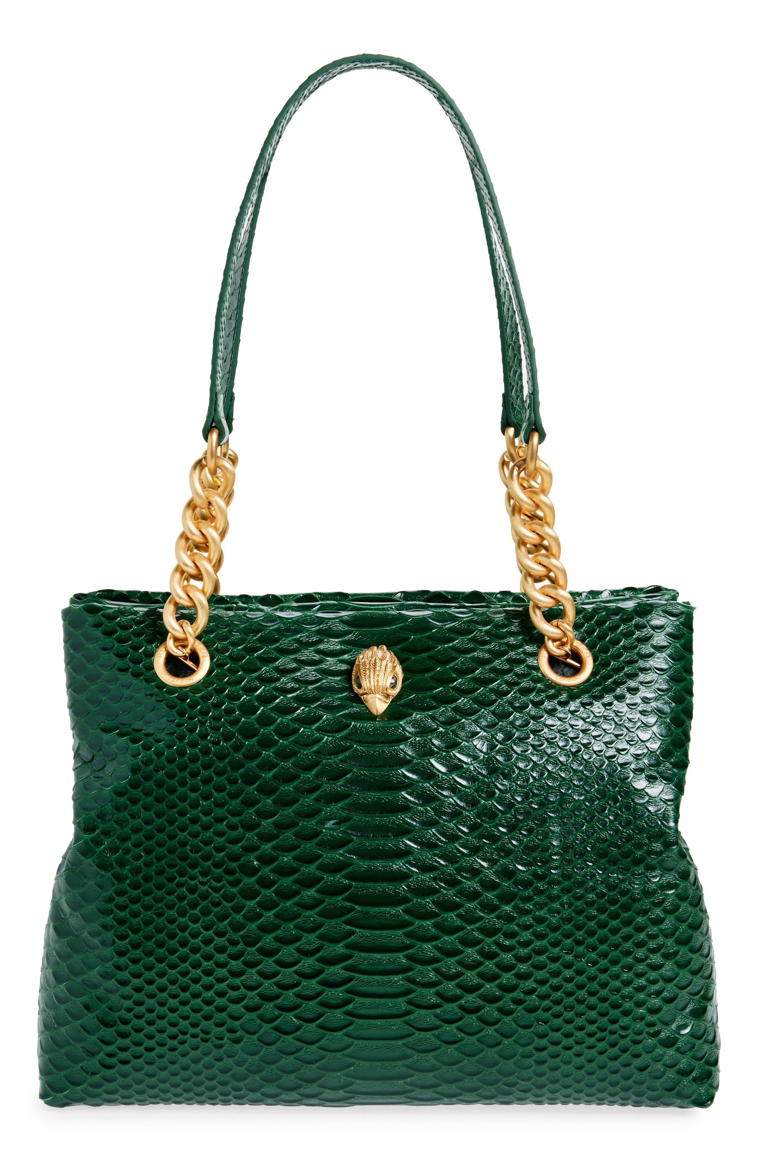 Kurt Geiger London Kensington Croc Embossed Leather Tote, Main, color, 