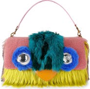 Kurt Geiger London Macro Oxford Mascot Faux Fur and Leather Shoulder Bag