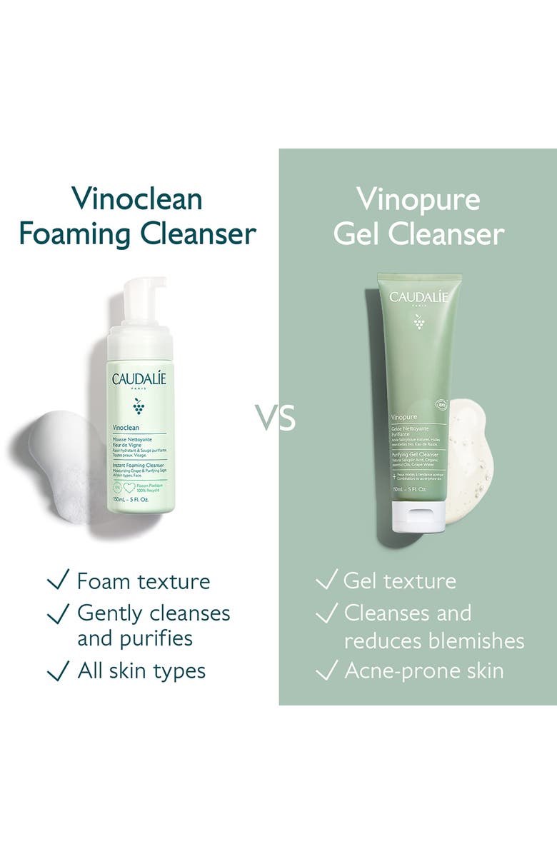 CAUDALÍE Vinopure Purifying Gel Cleanser, Alternate, color, 