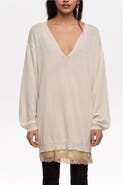 BIMBA Y LOLA Cotton V-Neck Sweater