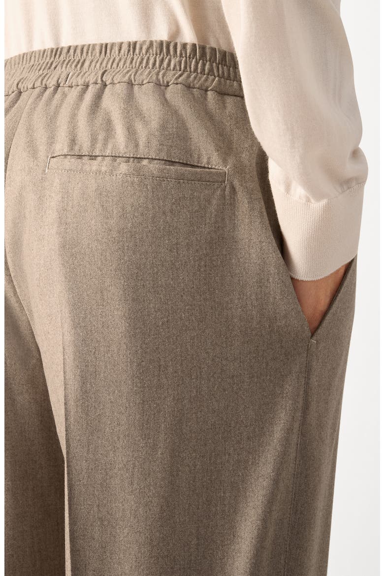 Wool Blend Pleated Trousers, Alternate, color, LIGHT TAUPE