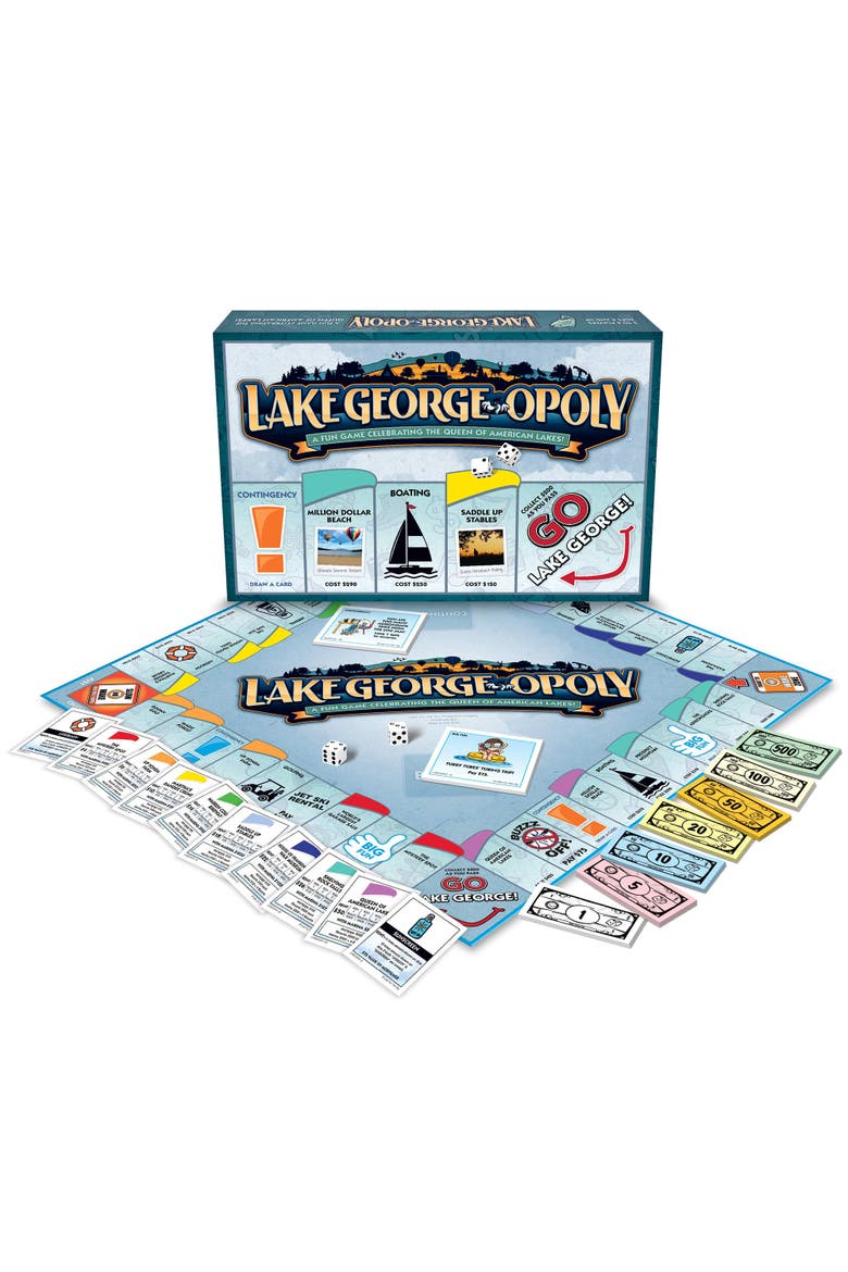 Lake George Opoly Board Game, Alternate, color, Multicolored