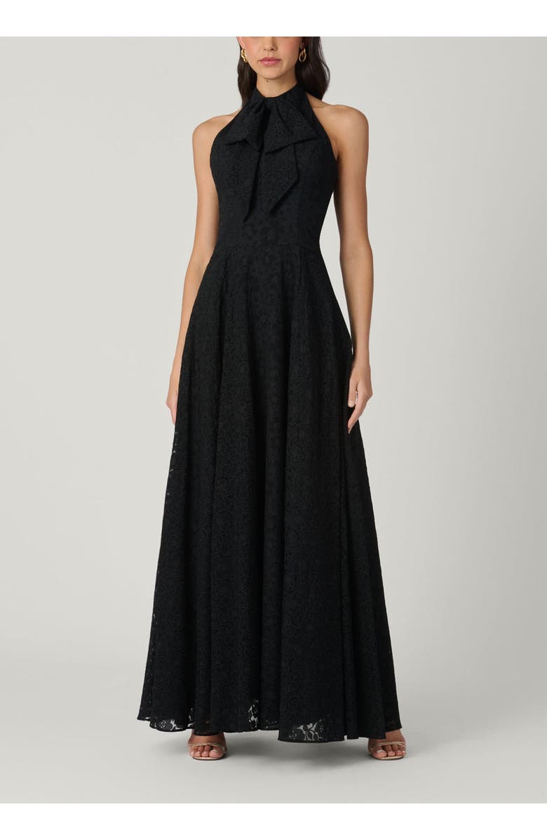 Shoshanna Midnight Jill Santo Organza Dress, Main, color, Jet