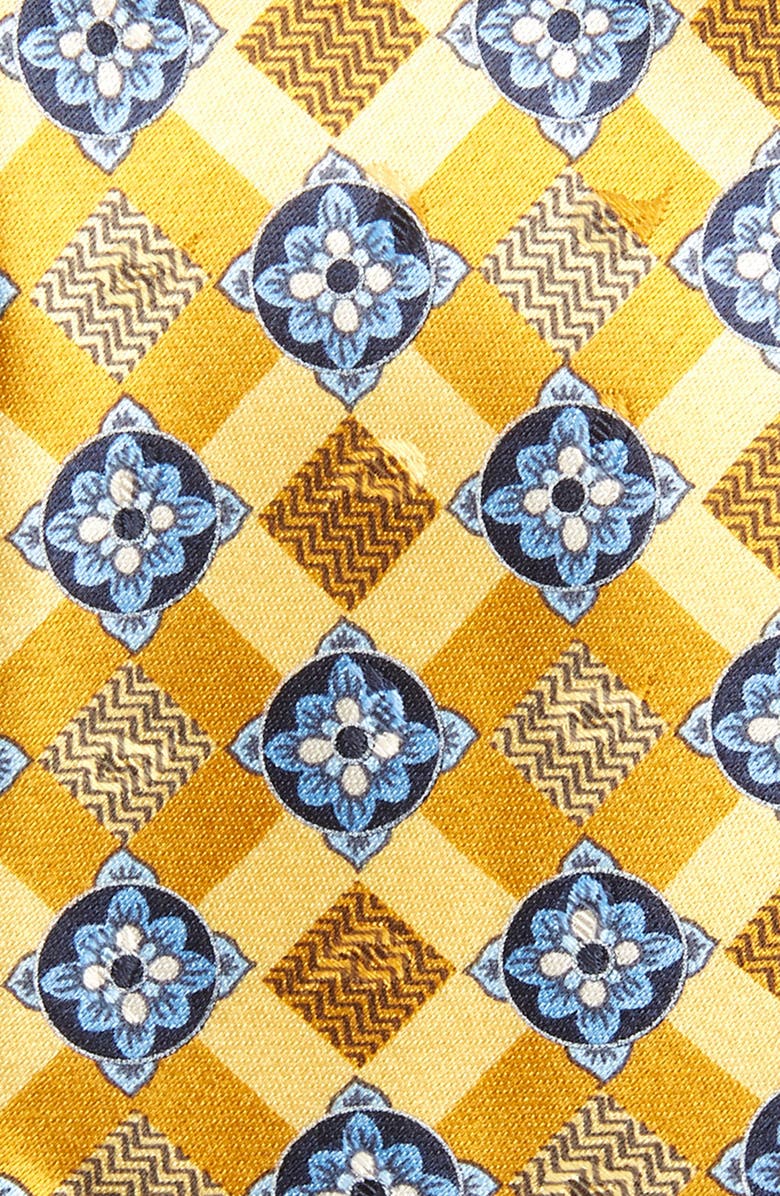 ZEGNA Ermenegildo Zegna Quadri Colorati Floral Diamond Silk Tie, Alternate, color, 