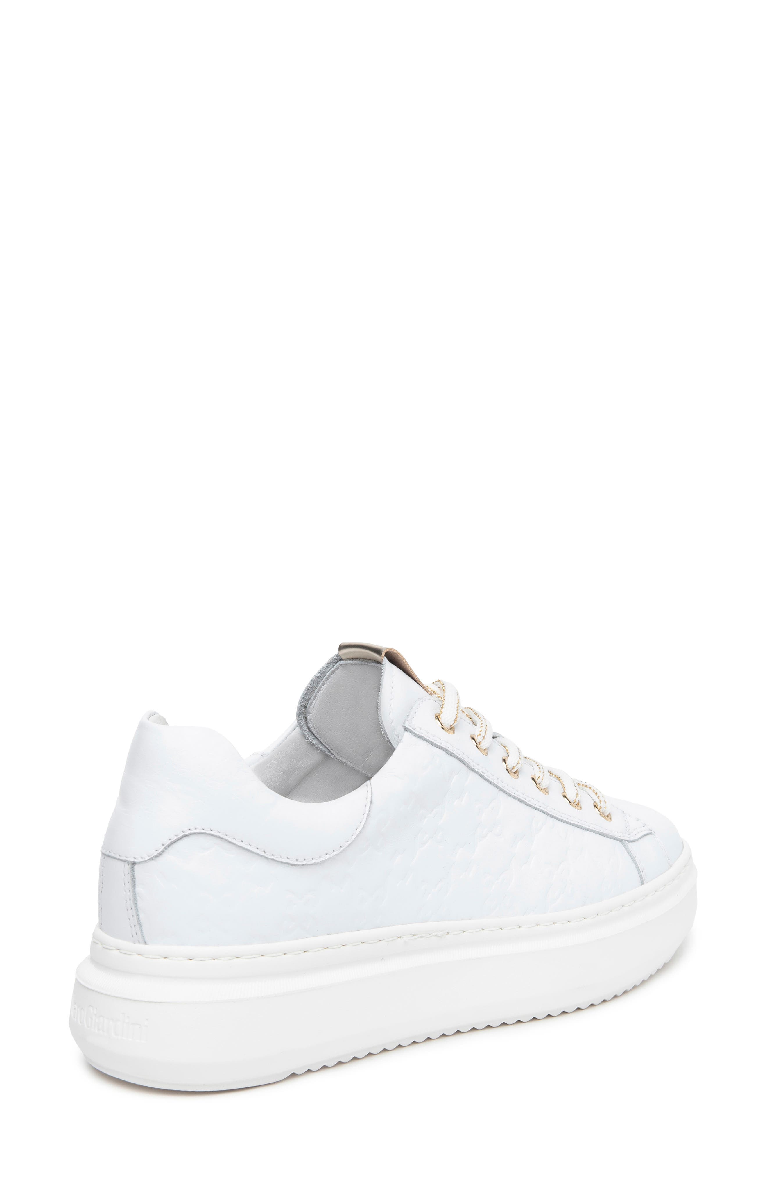 Clean Retro Platform Sneaker, Alternate, color, WHITE