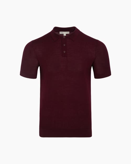 Onia Extra Fine Merino Wool Polo In Burgundy