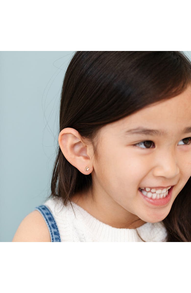 Pip Pop Paw Print Stud Earrings, Alternate, color, Pink