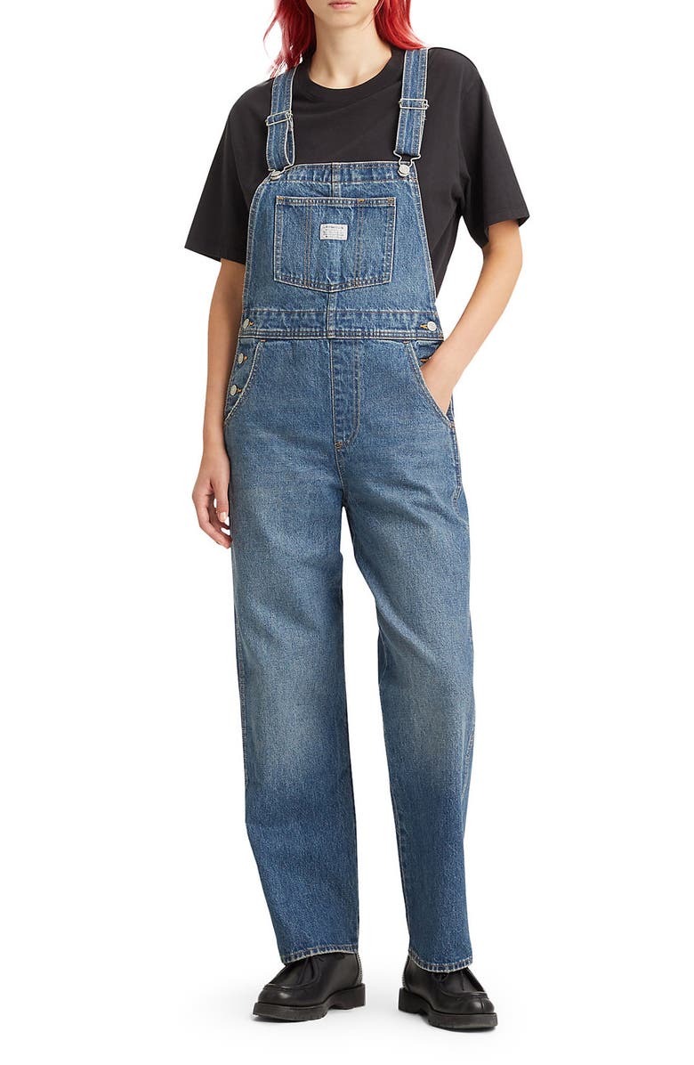 Levi's<sup>®</sup> Nonstretch Denim Overalls, Main, color, 