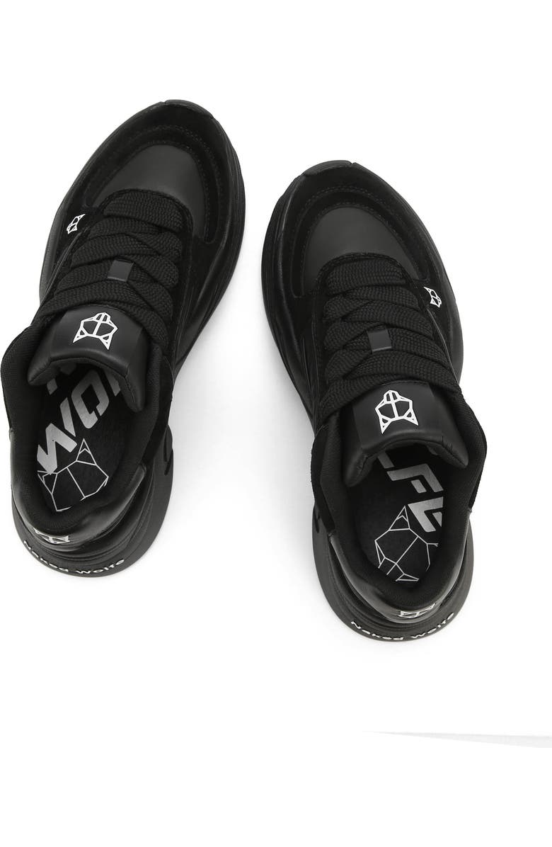 Naked Wolfe Temple Leather Sneaker, Alternate, color, Black