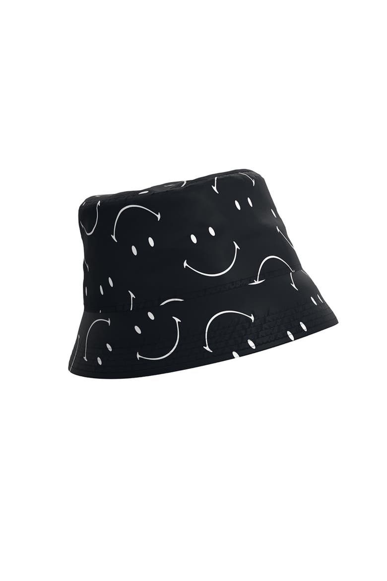 Bucket Hat Classic Smile x Smiley, Alternate, color, Black