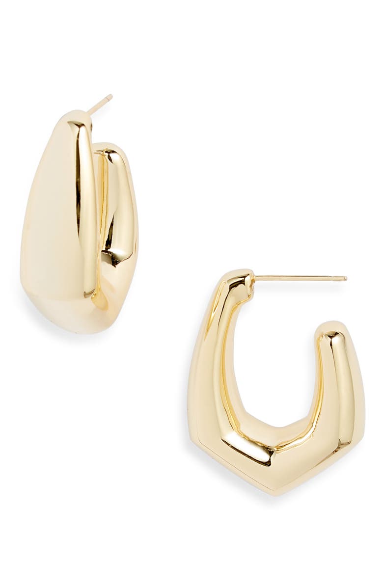 Kendra Scott Small Kaia Hoop Earrings, Main, color, Gold