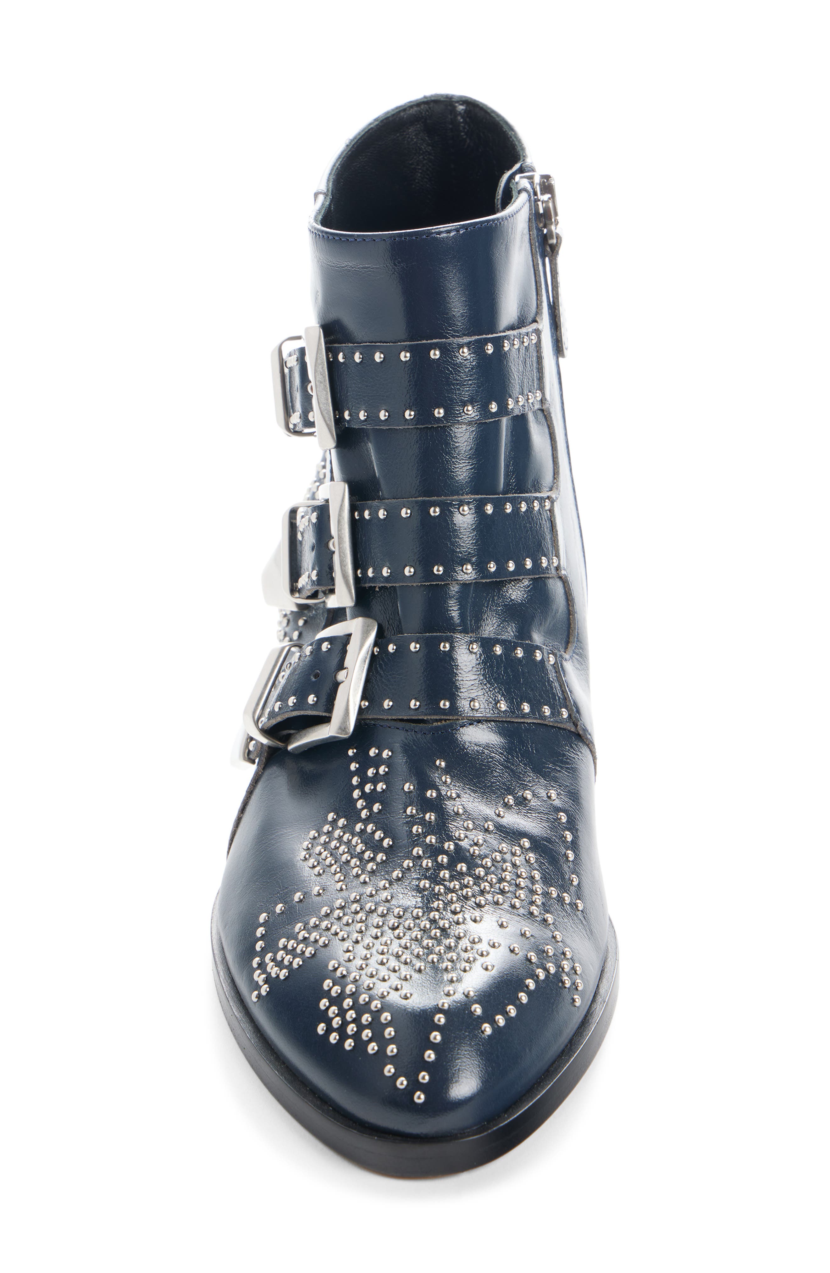 Chloé Susan Studded Bootie, Alternate, color, Deep Navy