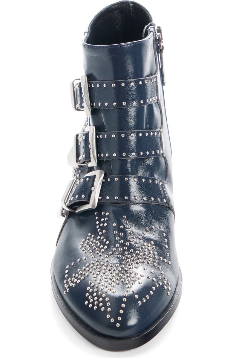 Chloé Susan Studded Bootie, Alternate, color, Deep Navy