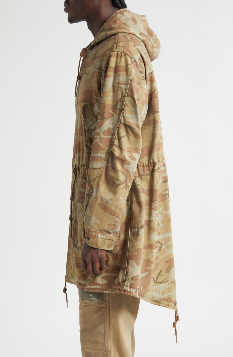 Double RL Double-Sided Camo Twill Parka, Alternate, color, Vintage Olive Camo