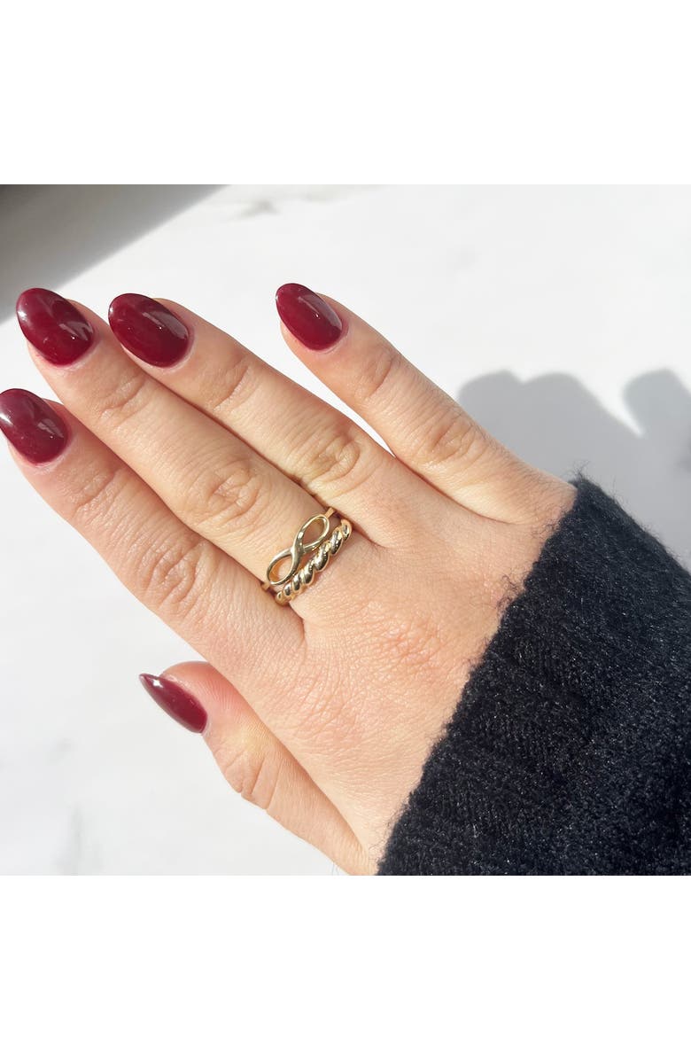 The Lovery Fine Jewelry Thick Twisted Gold Band, Alternate, color, Yellow Gold