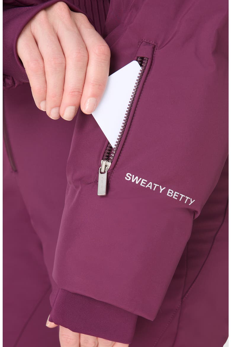 Crop Waterproof Ski Jacket, Alternate, color, PLUM PURPLE