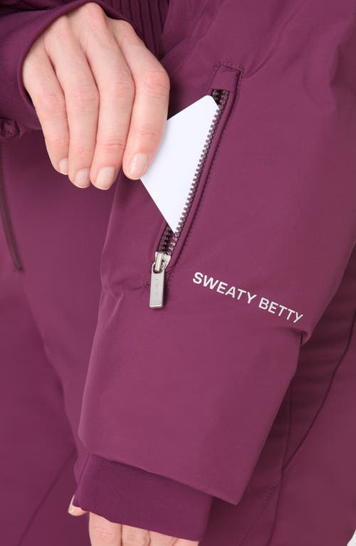 Sweaty Betty Cropped Waterproof Ski Jacket In Purple