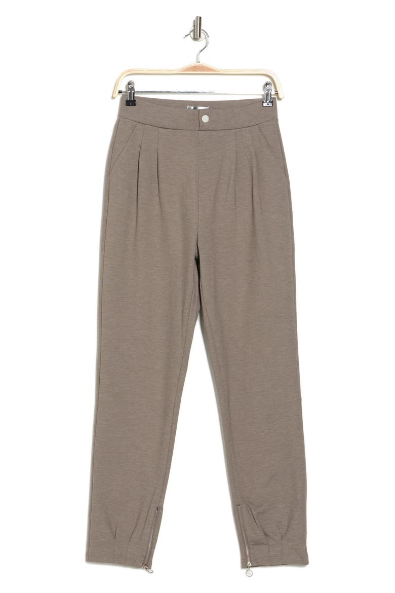 Zip Cuff Pants, Alternate, color, TAUPE