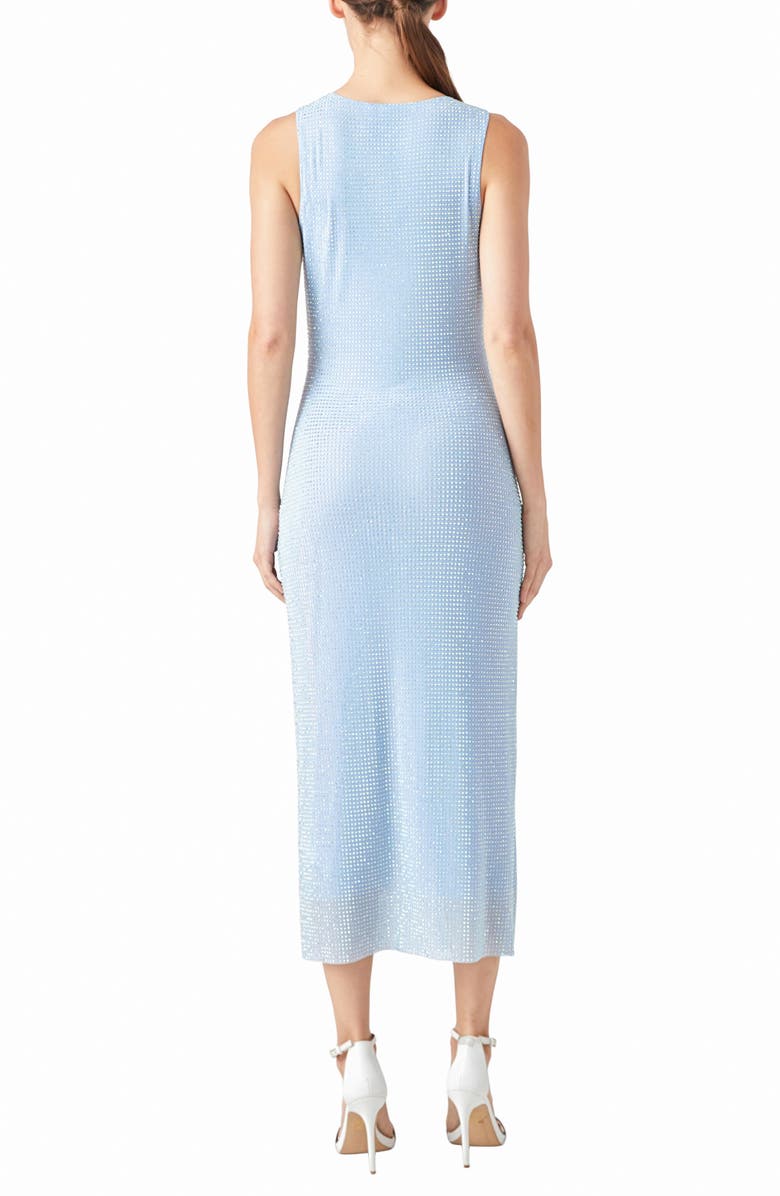 Endless Rose Embellished Rhinestone Mesh Midi Dress, Alternate, color, Powder Blue