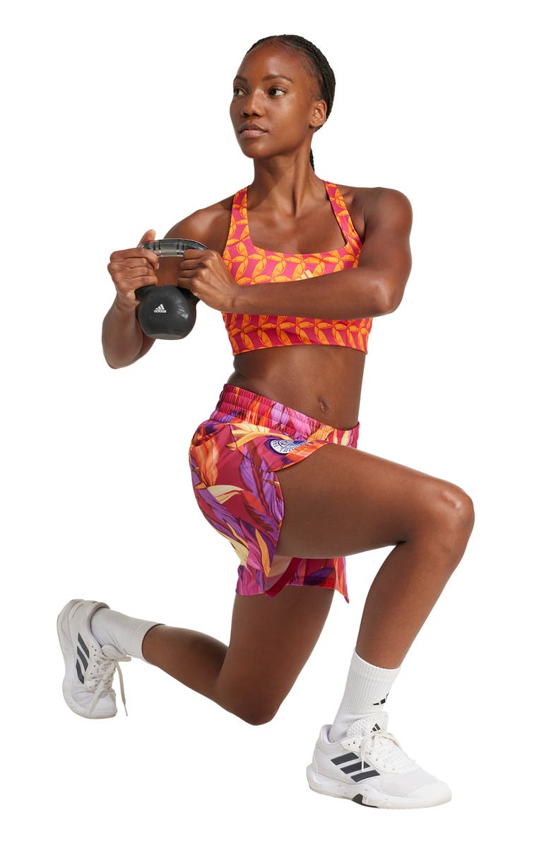 ADIDAS X FARM RIO x FARM Rio Pacer Shorts, Alternate, color, Pink/ Yellow/Fuchsia