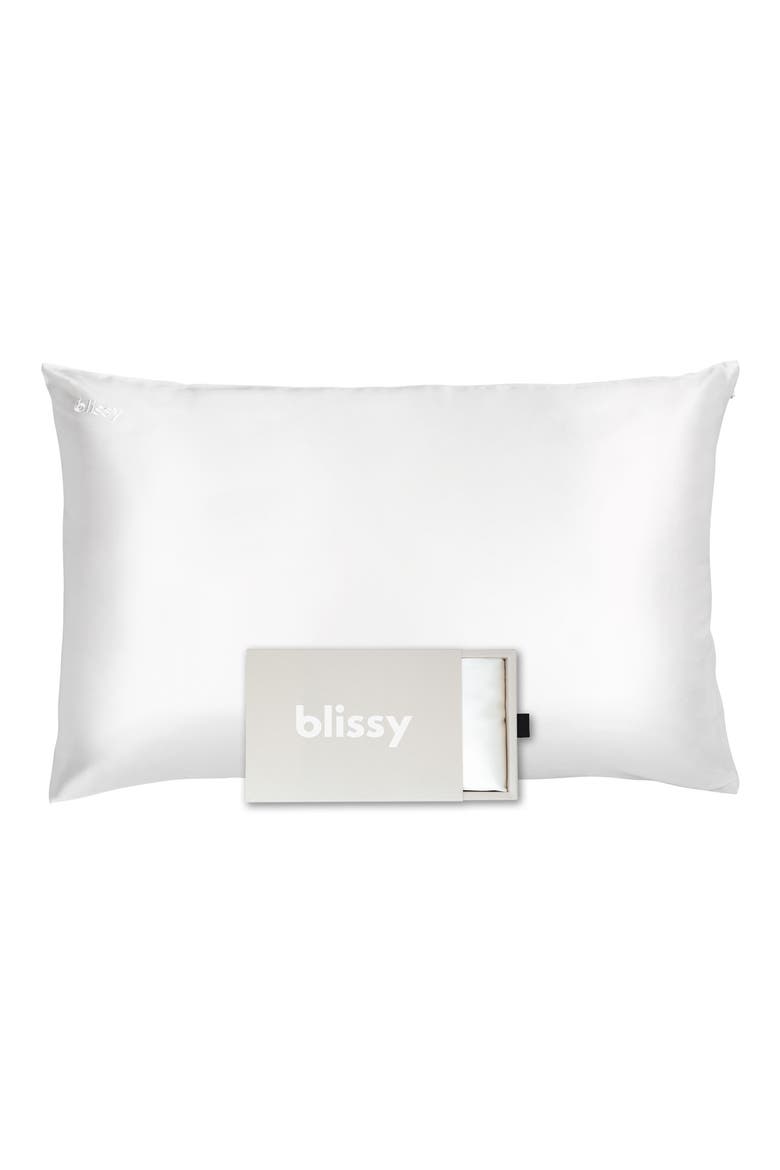 Mulberry Silk Pillowcase, Main, color, PURE WHITE