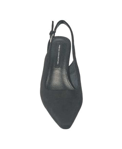 French Connection Women's Wesley Slingback Cube Block Heel In Black