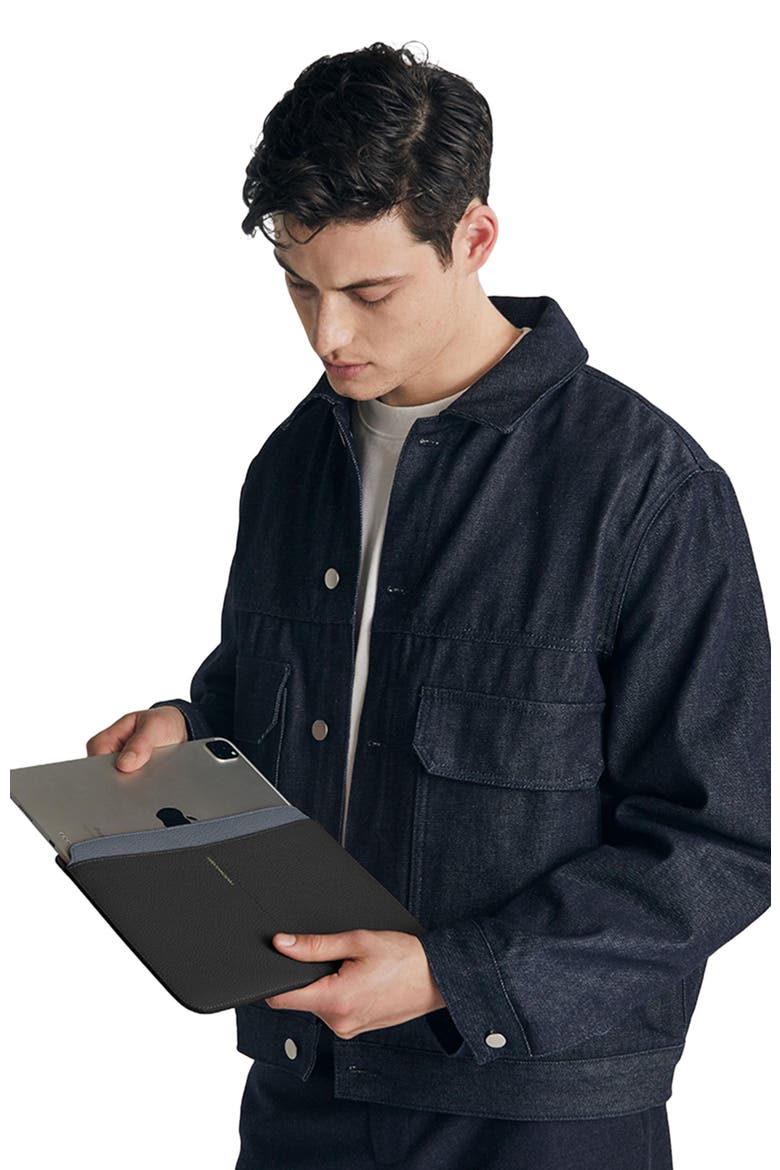 Leather iPad Case 11 inches, Alternate, color, Graphite Caviar