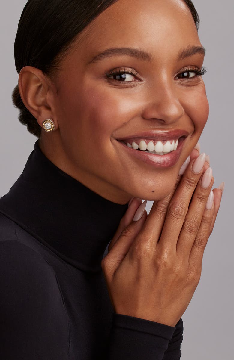 LAGOS Rittenhouse Diamond Pavé Stud Earrings, Alternate, color, Silver