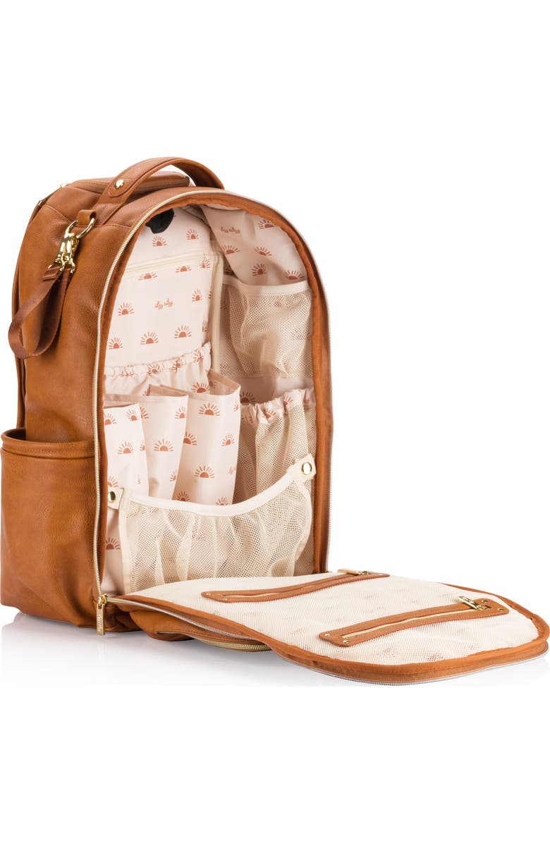 Itzy Ritzy Boss Plus Large Diaper Bag Backpack, Alternate, color, Cognac
