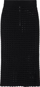 Dolce&Gabbana Virgin Wool Crochet Midi Skirt