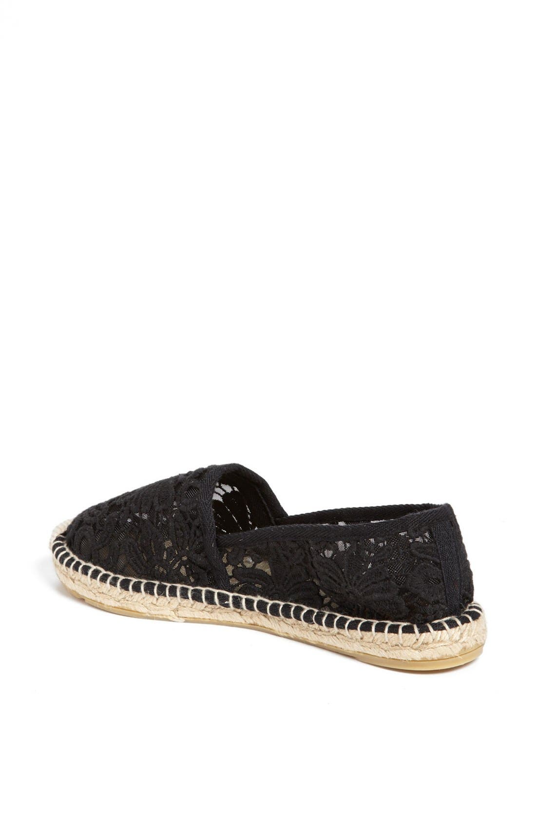 'Abbe' Espadrille, Alternate, color, BLACK