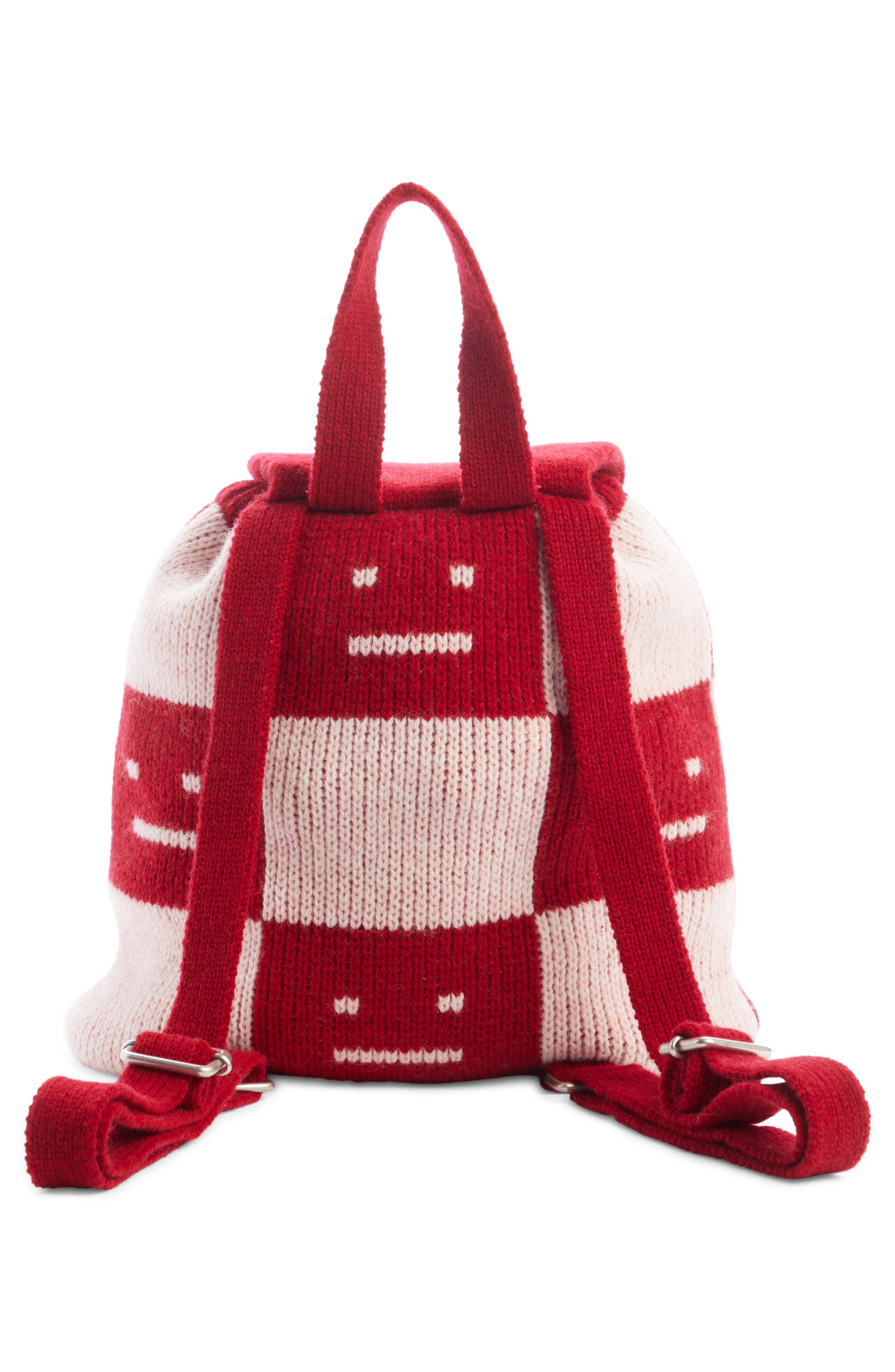 Acne Studios Kaba Checkerboard Knit Backpack, Alternate, color, 