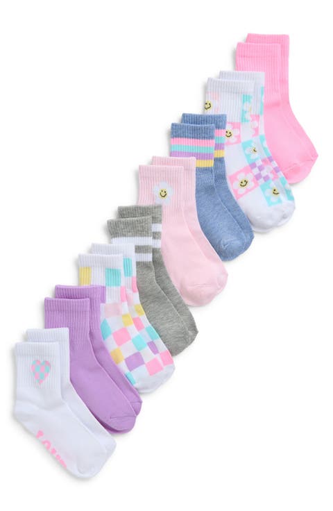 Kids' Critters Assorted 8-Pack Quarter Socks (Big Kid)