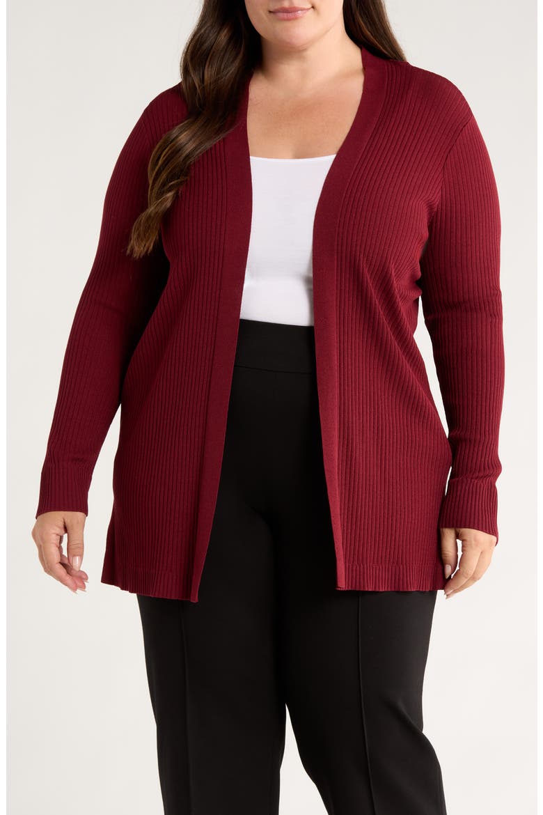 Sutton Rib Cardigan, Main, color, BORDEAUX