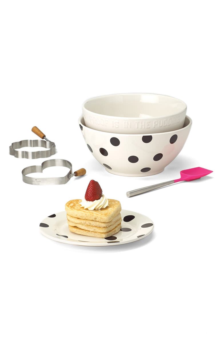 Kate Spade New York 'all in good taste' ceramic mixing bowls, Alternate, color, 