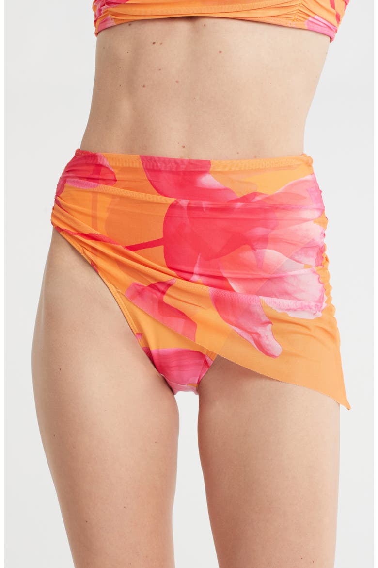Mazina Skirted Bikini Bottoms, Main, color, CANTALOUPE